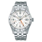 Seiko 5 sports SSK059K1 - bracciale e cassa acciaio - quadrante bianco con datario e funzione GMT